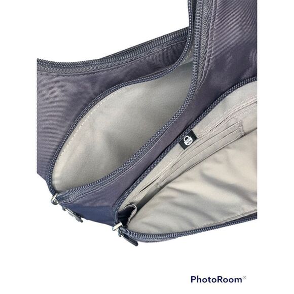 NWOT BG by Baggallini Charlotte Women's Gray Adjustable Cross-Over Crossbody Bag - Picture 5 of 6